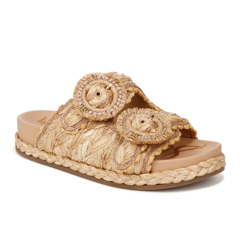 Sam Edelman Natural Woven Slide Sandals 6.5sz
